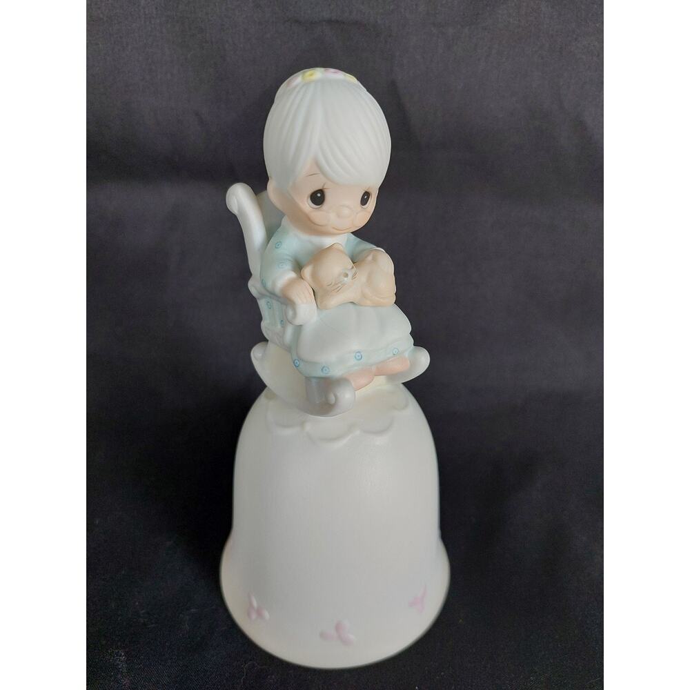 1981 Precious Moments ~The Purr-Fect Grandma ~ Porcelain Bell E7183